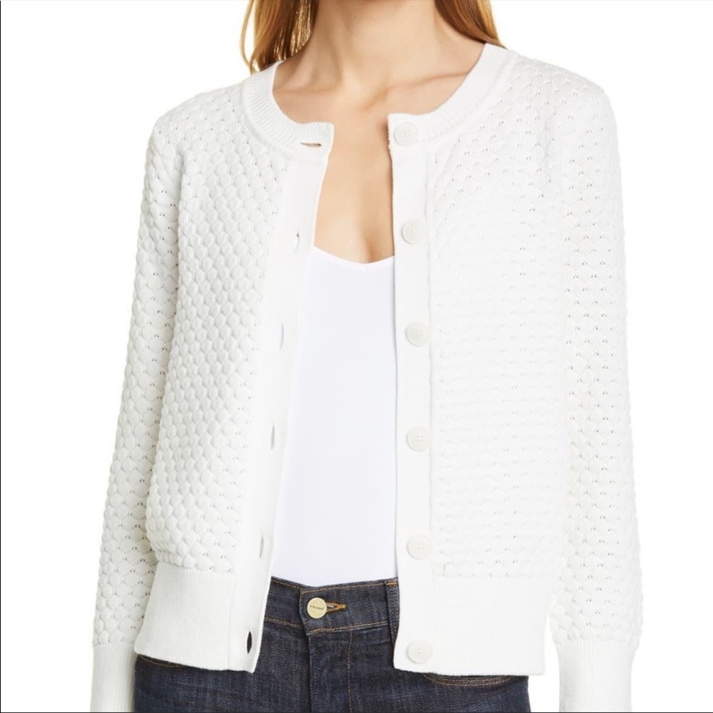 Kate Spade 100 % Pima cotton cardigan. Sz Small